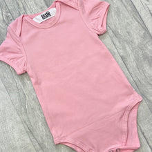 Load image into Gallery viewer, Plain Pink Short Sleeved Baby Romper Newborn