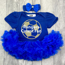 Load image into Gallery viewer, Baby Girls Rangers Cutest Fan Tutu Romper Dress