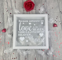Load image into Gallery viewer, Bereavement Heaven Quote Box Frame Gift - Little Secrets Clothing