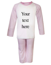 Load image into Gallery viewer, Custom Your Own Girls Pink Pyjamas - Little Secrets Clothing
