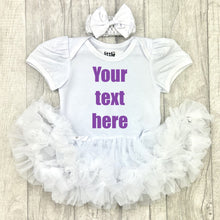 Load image into Gallery viewer, Custom Your Own White Tutu Romper With Headband