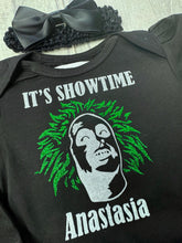 Load image into Gallery viewer, Beetlejuice Personalised Black Long Sleeved Tutu Romper with leg warmers and headband - Little Secrets Clothing