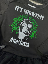 Load image into Gallery viewer, Beetlejuice Personalised Black Long Sleeved Tutu Romper with leg warmers and headband - Little Secrets Clothing