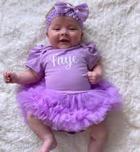 Load image into Gallery viewer, Personalised Newborn Baby Girl Tutu Romper