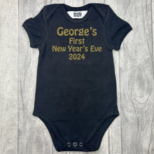 Load image into Gallery viewer, First New Year's Eve 2024 Personalised Baby Boy Bodysuit, Party Romper