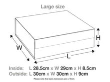 Load image into Gallery viewer, Large Ribbon Gift Box Measurements