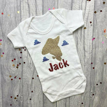 Load image into Gallery viewer, Personalised Toy Story Disney Woody Boys White Short Sleeve Romper - Little Secrets Clothing