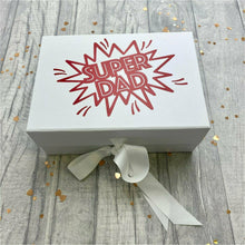 Load image into Gallery viewer, Personalised 'Super Dad' Happy Father's Day Name Small Keepsake Gift Box