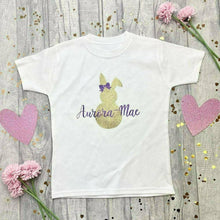 Load image into Gallery viewer, Personalised Girls or Boys Easter Bunny T-Shirt