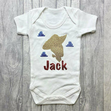 Load image into Gallery viewer, Personalised Toy Story Disney Woody Boys White Short Sleeve Romper - Little Secrets Clothing