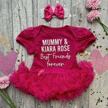 Load image into Gallery viewer, Mummy & Baby Girl Best Friends Forever Personalised Tutu Romper With Headband