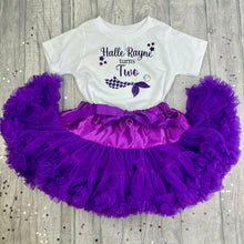 Load image into Gallery viewer, Personalised Girls Mermaid Birthday Tutu Skirt Outfit Set - Little Secrets Clothing