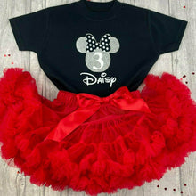 Load image into Gallery viewer, Birthday Girls Personalised Minnie Mouse Outfit Set