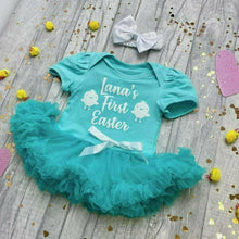Load image into Gallery viewer, Baby Girl Personalised First Easter Tutu Romper