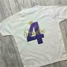 Load image into Gallery viewer, Children's Personalised Birthday T-shirt