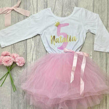 Load image into Gallery viewer, Girl's Personalised Birthday Tutu Dress