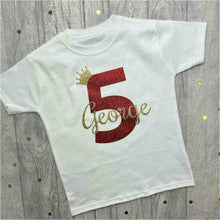 Load image into Gallery viewer, Children's Personalised Birthday T-shirt