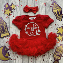 Load image into Gallery viewer, My First Eid Baby Girl Tutu Romper