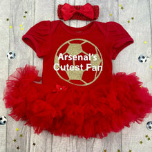 Load image into Gallery viewer, Personalised, Arsenal’s Cutest Fan Tutu Romper