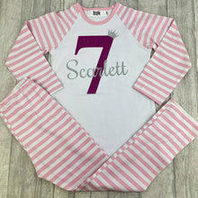 Load image into Gallery viewer, Personalised Girls Birthday Pyjamas