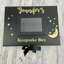 Load image into Gallery viewer, Personalised Baby Photo Keepsake Box A4 Memory Gift