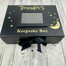 Load image into Gallery viewer, Personalised Baby Photo Keepsake Box A4 Memory Gift