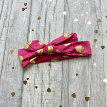 Load image into Gallery viewer, Gold Polka Dot Baby Girl Headbands