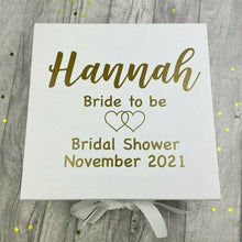 Load image into Gallery viewer, Personalised Bride to be Gift Box Hen Party Keepsake Present