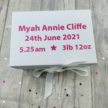 Load image into Gallery viewer, Personalised Newborn Baby Small Keepsake Box Gift, Baby Boy & Baby Girl Gift