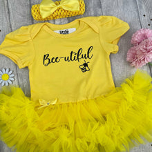 Load image into Gallery viewer, Bee-utiful Summer Baby Girl Tutu Romper, Bumble Bee