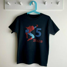 Load image into Gallery viewer, Personalised Boys Spider-Man Birthday T-Shirt, Marvel Inspired, Superhero Birthday Party
