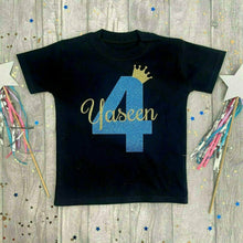 Load image into Gallery viewer, Personalised Birthday Boy T-shirt - Little Secrets Clothing