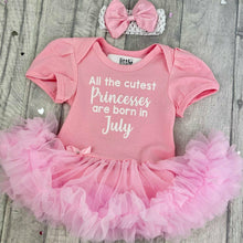 Load image into Gallery viewer, Newborn Birth Month Announcement Baby Girl Tutu Romper - Little Secrets Clothing
