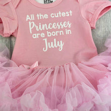 Load image into Gallery viewer, Newborn Birth Month Announcement Baby Girl Tutu Romper - Little Secrets Clothing
