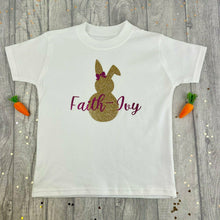 Load image into Gallery viewer, Children's Personalised Easter Bunny T-Shirt