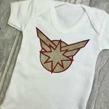 Load image into Gallery viewer, Captain Marvel Superhero Newborn Baby Short Sleeve Romper