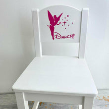 Load image into Gallery viewer, Personalised Baby Girls Tinker Bell Inspired Fairy Design White Wooden Nursery Chair