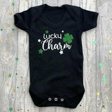 Load image into Gallery viewer, 'Lucky Charm' Baby Girls or Boys Short Sleeve Romper
