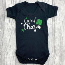 Load image into Gallery viewer, 'Lucky Charm' Baby Girls or Boys Short Sleeve Romper