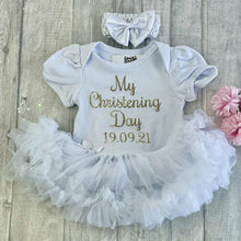 Load image into Gallery viewer, Personalised My Christening Day Baby Girl  White Tutu Romper