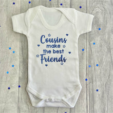 Load image into Gallery viewer, 'Cousins Make The Best Friends' Baby Outfits Long Sleeve Romper Set, Star and Heart Design