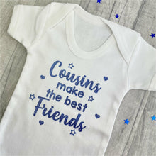 Load image into Gallery viewer, 'Cousins Make The Best Friends' Baby Outfits Long Sleeve Romper Set, Star and Heart Design