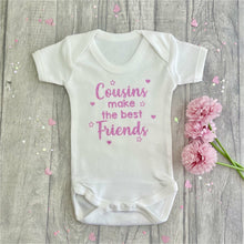 Load image into Gallery viewer, 'Cousins Make The Best Friends' Baby Outfits Long Sleeve Romper Set, Star and Heart Design