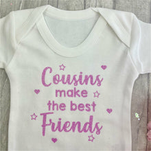 Load image into Gallery viewer, 'Cousins Make The Best Friends' Baby Outfits Long Sleeve Romper Set, Star and Heart Design