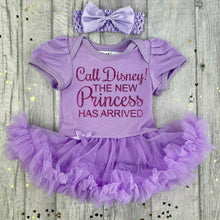 Load image into Gallery viewer, Call Disney! The New Princess Has Arrived Tutu Romper