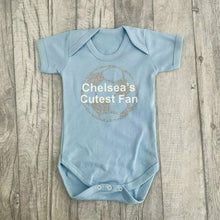 Load image into Gallery viewer, Boys Personalised Chelsea's Cutest Fan Romper