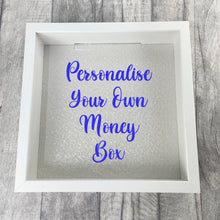 Load image into Gallery viewer, Custom Your Own Money Box Saving Fund Gift, Cream Glitter Background - Little Secrets Clothing