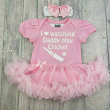 Load image into Gallery viewer, I Love Watching Daddy Play Cricket Tutu Romper