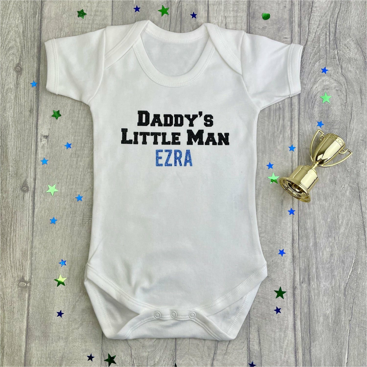 Personalised Daddy's Little Man Bodysuit – Little Secrets Clothing