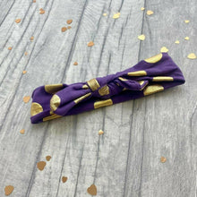 Load image into Gallery viewer, Gold Polka Dot Baby Girl Headbands